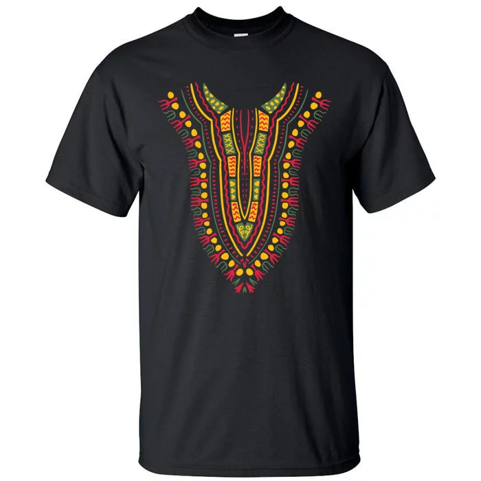 Black History Month Shirts Dashiki Print Kente Traditional Ethnic Pride African Tall T-Shirt