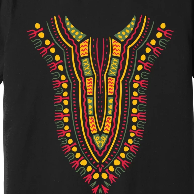 Black History Month Shirts Dashiki Print Kente Traditional Ethnic Pride African Premium T-Shirt