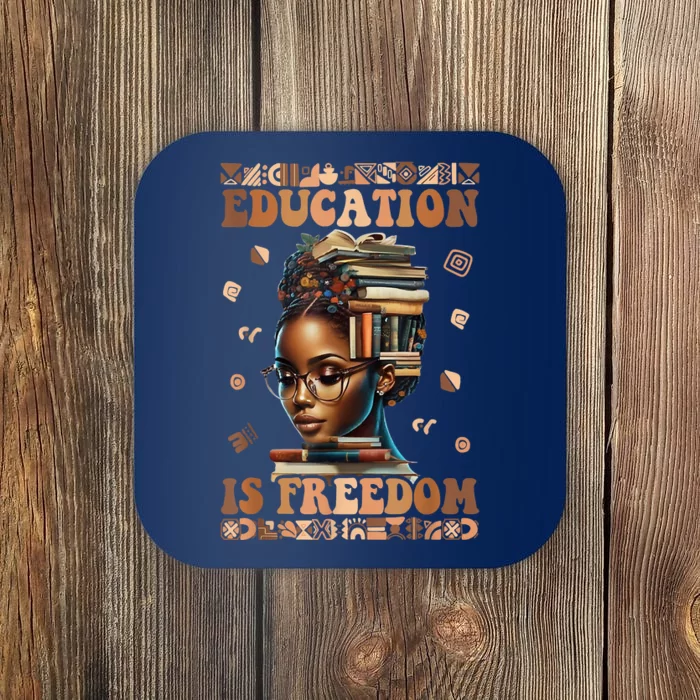 Black History Month Education Is Freedom Teacher Coaster