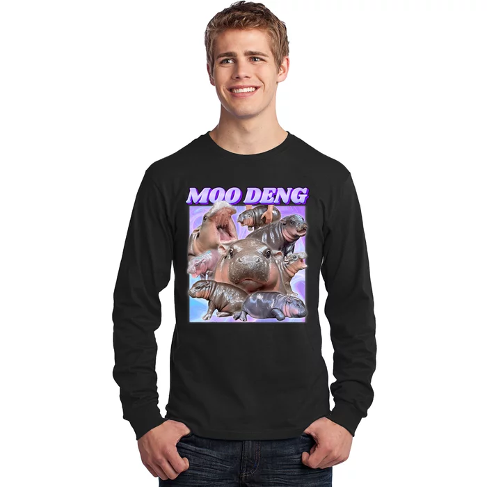 Baby Hippo Moo Deng Long Sleeve Shirt