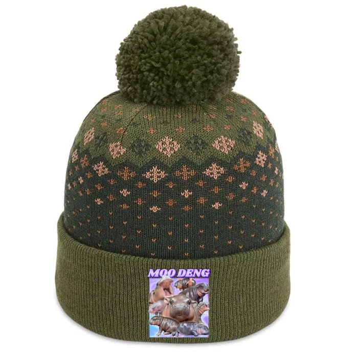 Baby Hippo Moo Deng The Baniff Cuffed Pom Beanie