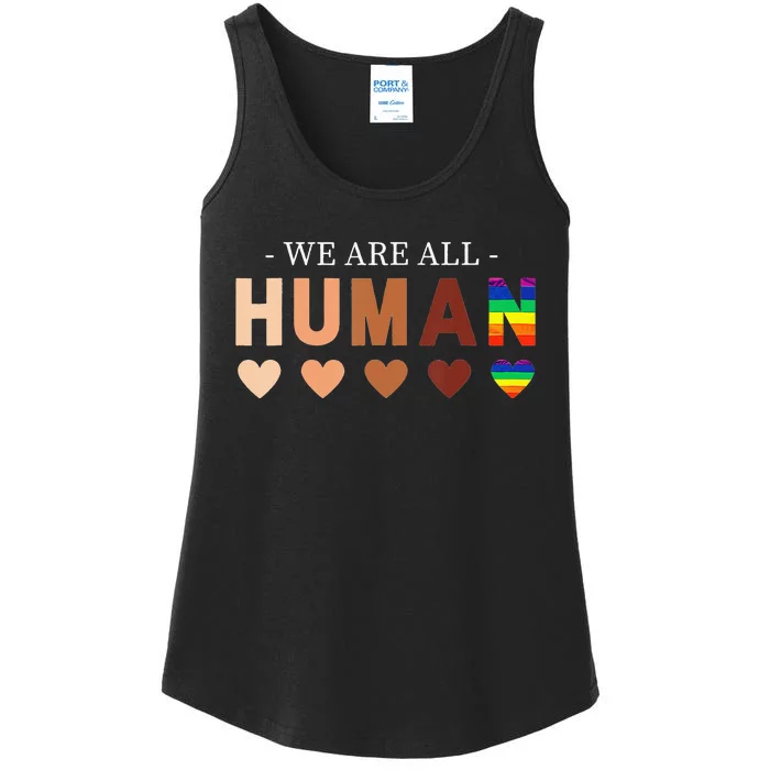 Black History Month We Are All Human Pride Ladies Essential Tank