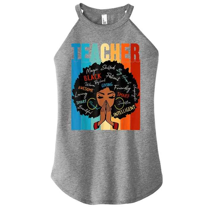 Black History Month Teacher Women’s Perfect Tri Rocker Tank