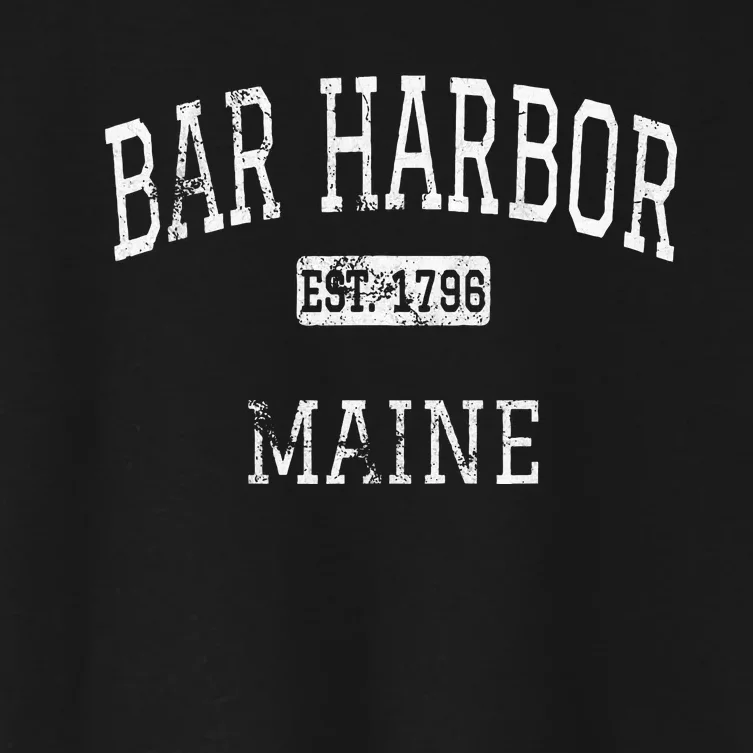 Bar Harbor Maine Me Vintage Women's Crop Top Tee