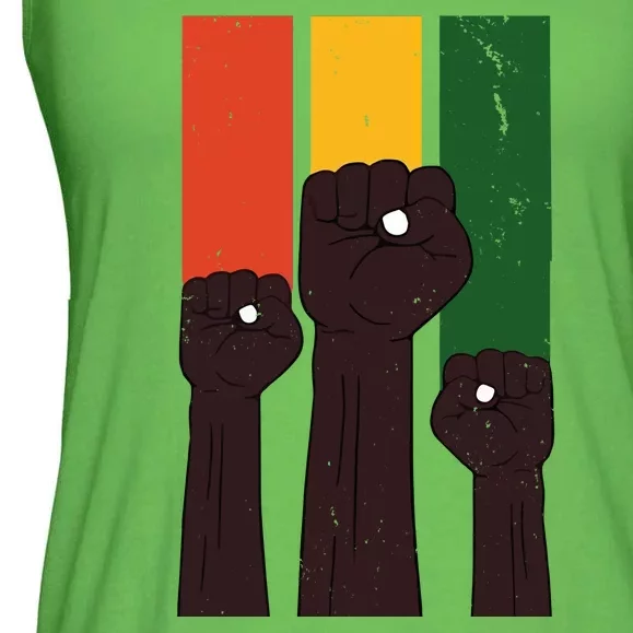 Black History Month Fist Pride Ladies Essential Flowy Tank