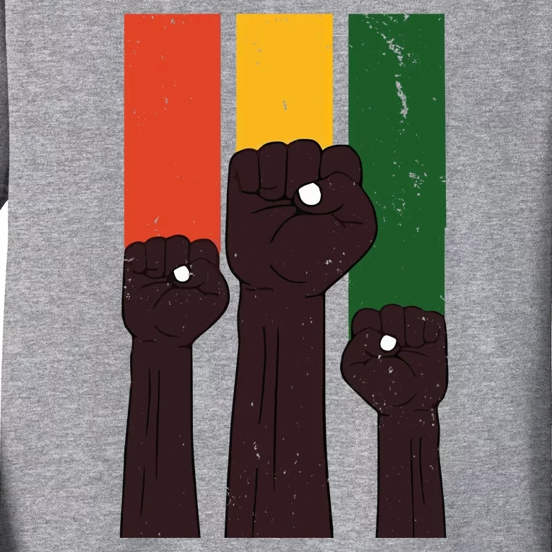 Black History Month Fist Pride Kids Long Sleeve Shirt