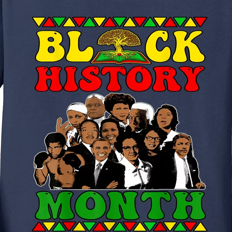 Black History Month Apparel Black Pride African American Kids Long Sleeve Shirt