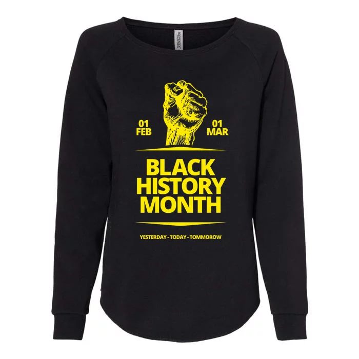 Black History Month African American Black Fist February Womens California Wash Sweatshirt