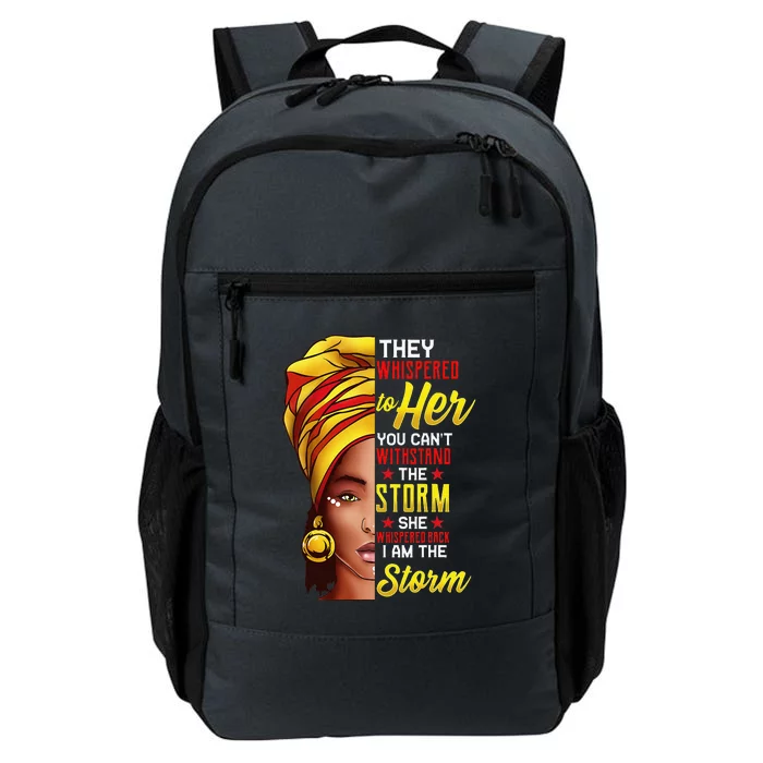 Black History Month Girl African Woman Afro I Am The Storm Daily Commute Backpack