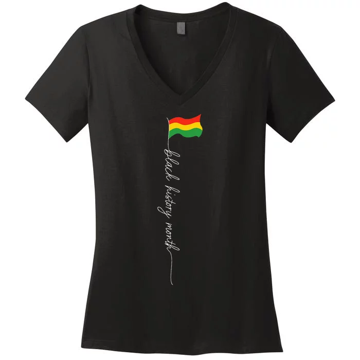 Black History Month Black History Is American History Women's V-Neck T-Shirt