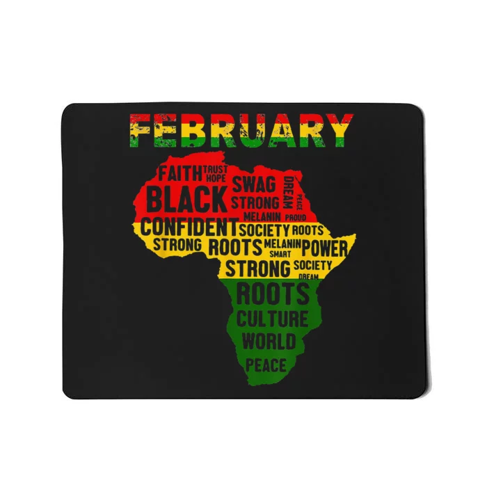 Black History Month African Map Colors funny Pride African Mousepad