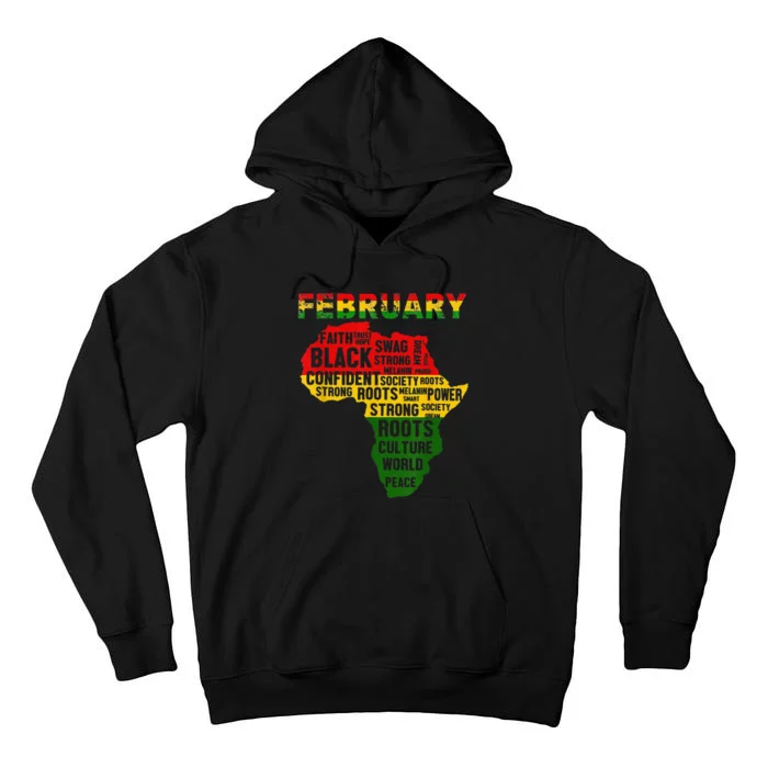 Black History Month African Map Colors funny Pride African Tall Hoodie