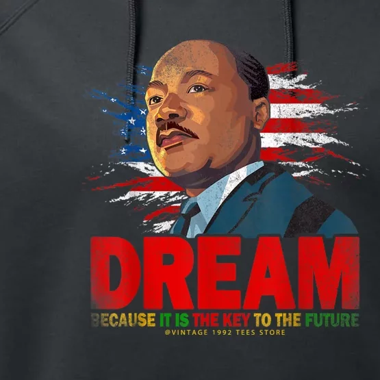 Black History Month Martin Have Dream Luther King Day Performance Fleece Hoodie