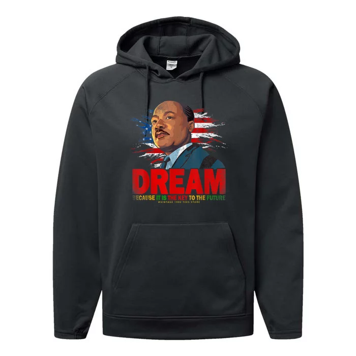 Black History Month Martin Have Dream Luther King Day Performance Fleece Hoodie