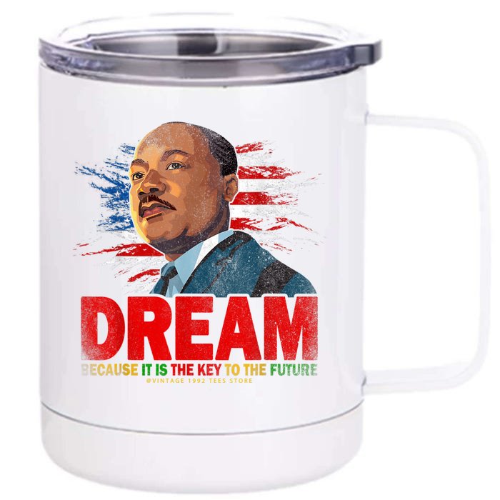 Black History Month Martin Have Dream Luther King Day Front & Back 12oz Stainless Steel Tumbler Cup