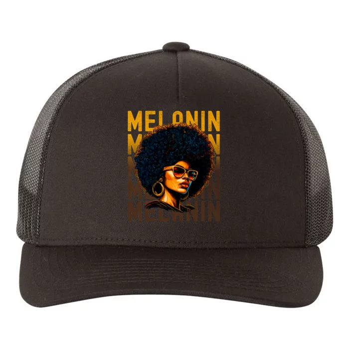 Black History Month Afro Lover Black Strong Women Afro Love Melanin African Girl Yupoong Adult 5-Panel Trucker Hat