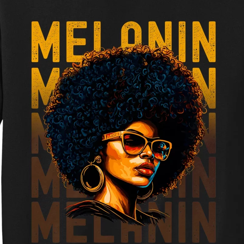 Black History Month Afro Lover Black Strong Women Afro Love Melanin African Girl Sweatshirt