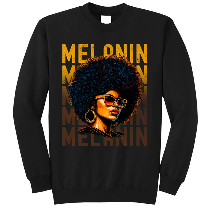 Black History Month Afro Lover Black Strong Women Afro Love Melanin African Girl Sweatshirt