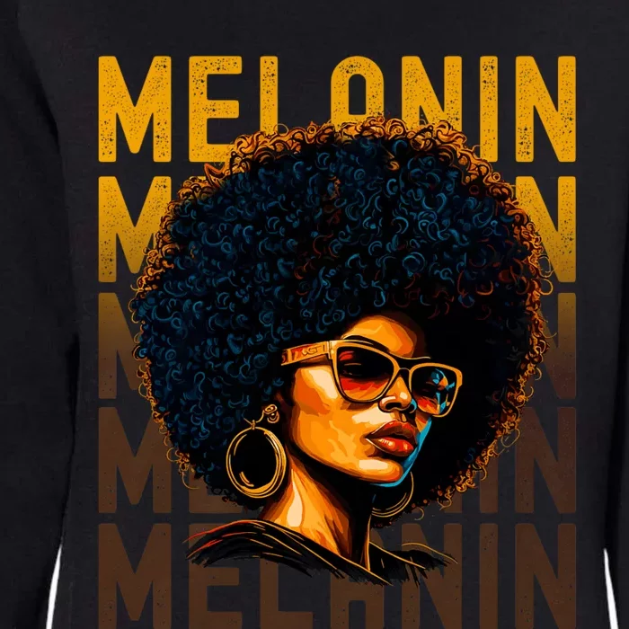 Black History Month Afro Lover Black Strong Women Afro Love Melanin African Girl Womens California Wash Sweatshirt