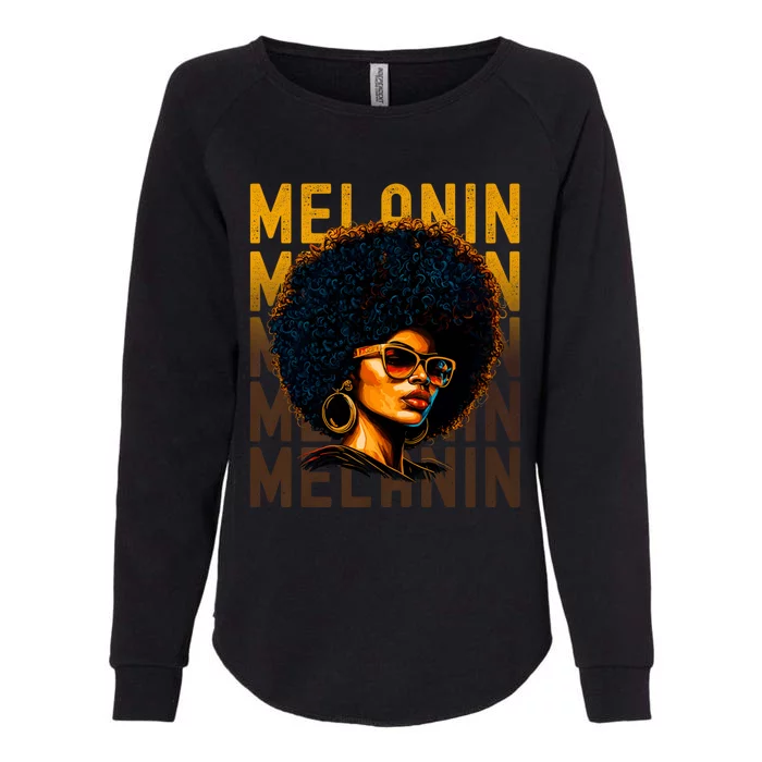 Black History Month Afro Lover Black Strong Women Afro Love Melanin African Girl Womens California Wash Sweatshirt