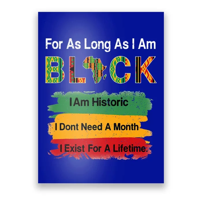 Black History Month Apparel Africa Map Kente Cloth Poster