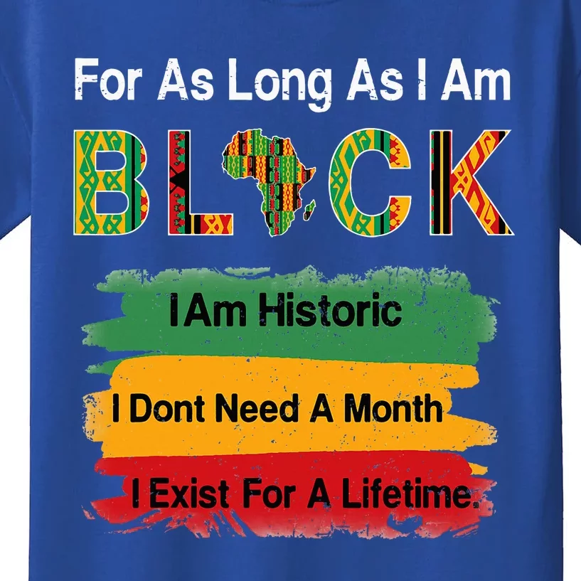 Black History Month Apparel Africa Map Kente Cloth Kids T-Shirt