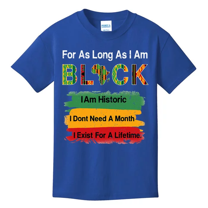 Black History Month Apparel Africa Map Kente Cloth Kids T-Shirt