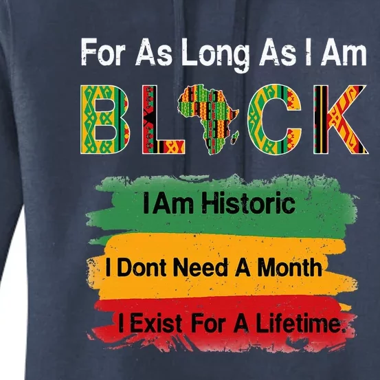 Black History Month Apparel Africa Map Kente Cloth Women's Pullover Hoodie