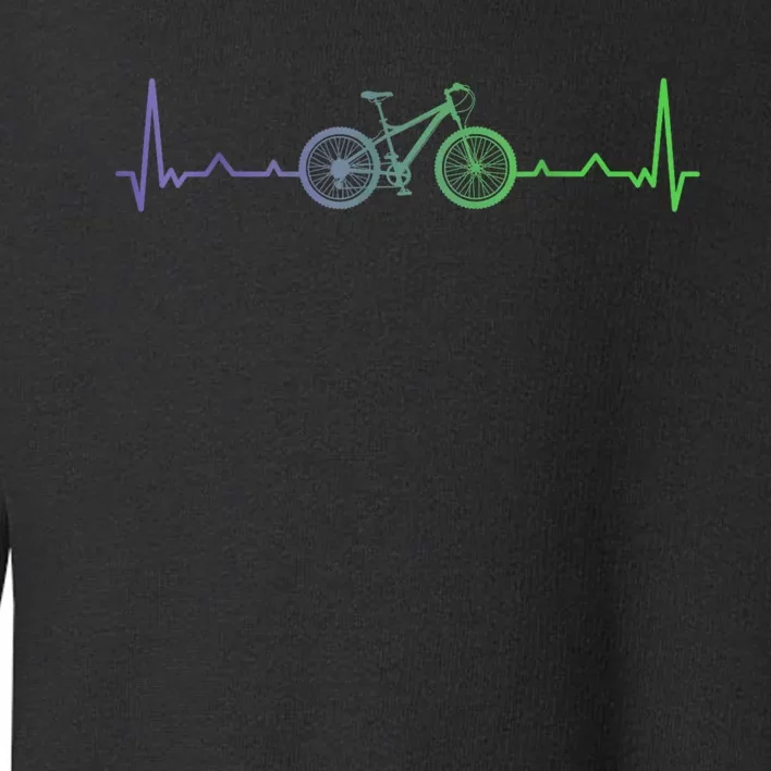 Bicycle Heartbeat Mountain Bike MTB Toddler Sweatshirt