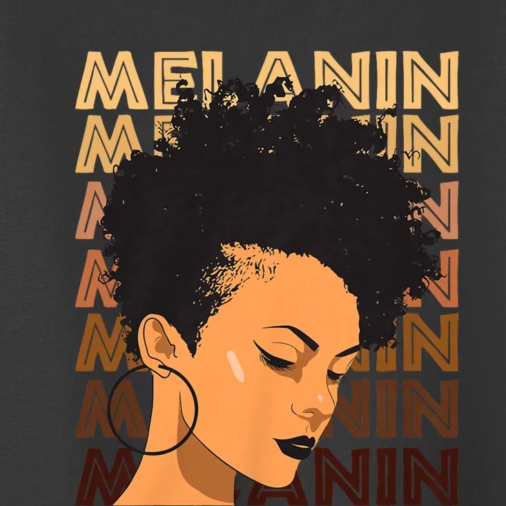 Black History Month Afro Lover Black Strong Women Afro Love Melanin African Girl Toddler T-Shirt