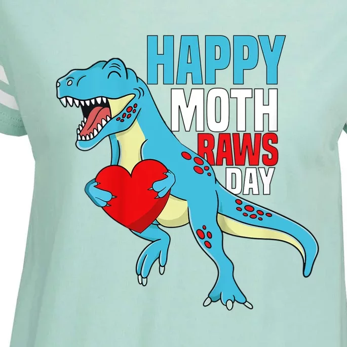 Boy Happy Mothers Day Son For Mommy Rawr Trex Dino Enza Ladies Jersey Football T-Shirt