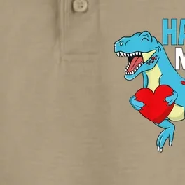 Boy Happy Mothers Day Son For Mommy Rawr Trex Dino Dry Zone Grid Performance Polo