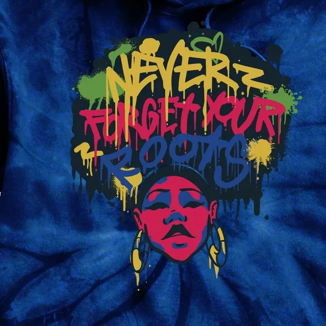 Black History Month Never Forget Your Roots Afro Tie Dye Hoodie