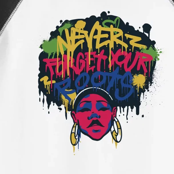 Black History Month Never Forget Your Roots Afro Toddler Fine Jersey T-Shirt