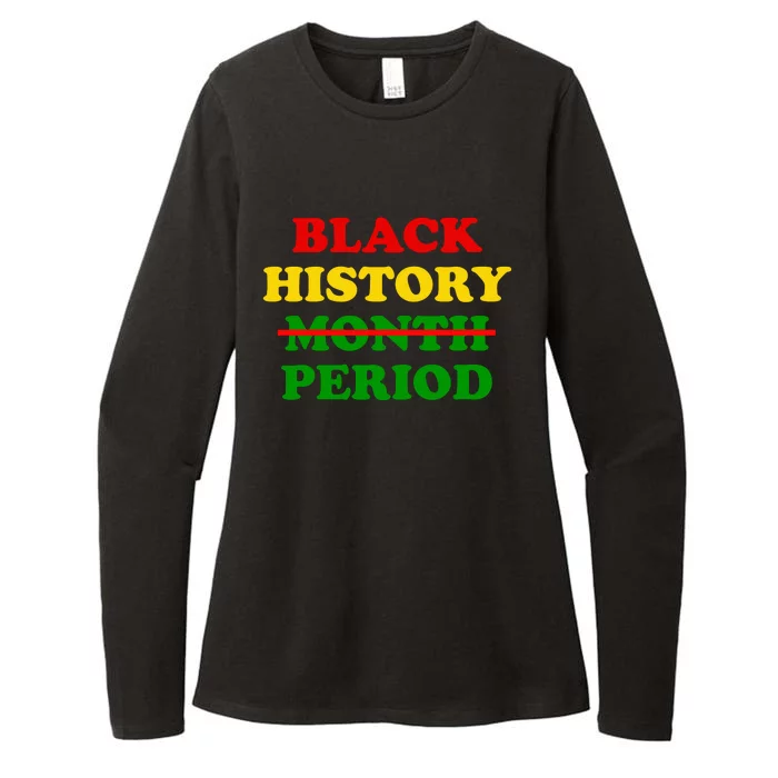 Black History Month Period Womens CVC Long Sleeve Shirt