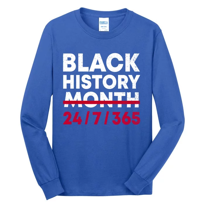 Black History Month 24gift7gift365 African American Pride Leader Great Gift Tall Long Sleeve T-Shirt