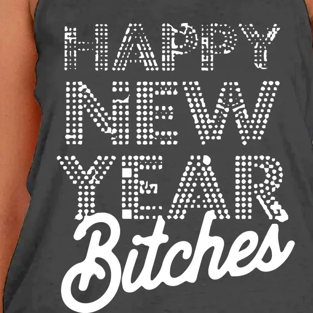 Bling Happy New Year Bitches Happy New Year Premium Women's Knotted Racerback Tank