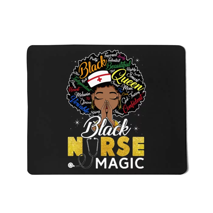 Black History Nurse African American Pride Afro Mousepad