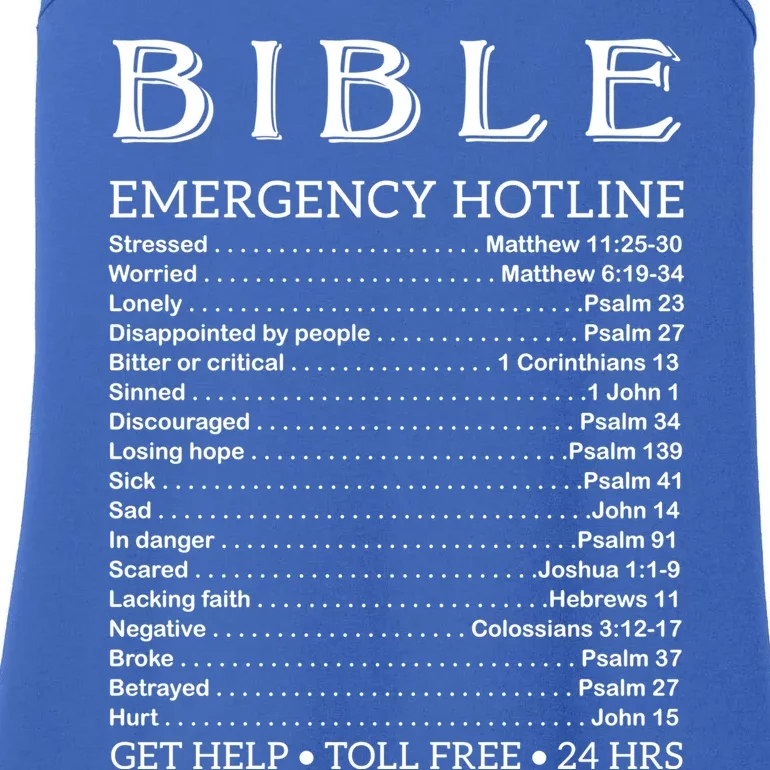 Bible Hotline Numbers Emergency Scripture Gift Ladies Essential Tank