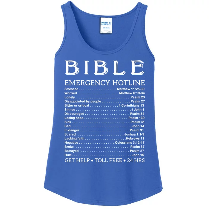 Bible Hotline Numbers Emergency Scripture Gift Ladies Essential Tank