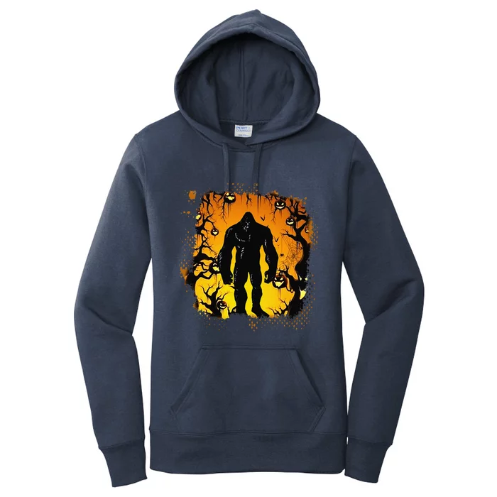 Bigfoot Halloween Night Art Cool Bigfoot Costume DIY Gifts Women's Pullover Hoodie