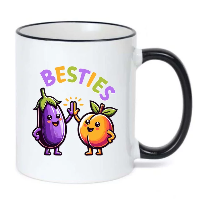 Besties Hilarious Naughty Humor Joke Saying Gag Black Color Changing Mug