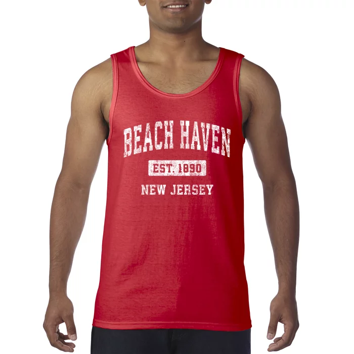 Beach Haven New Jersey Nj Vintage Sports Tank Top