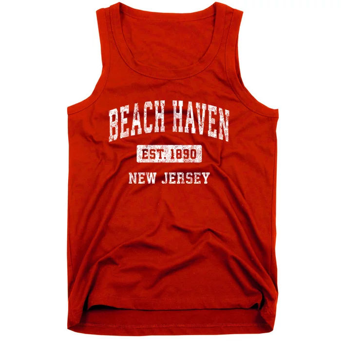 Beach Haven New Jersey Nj Vintage Sports Tank Top