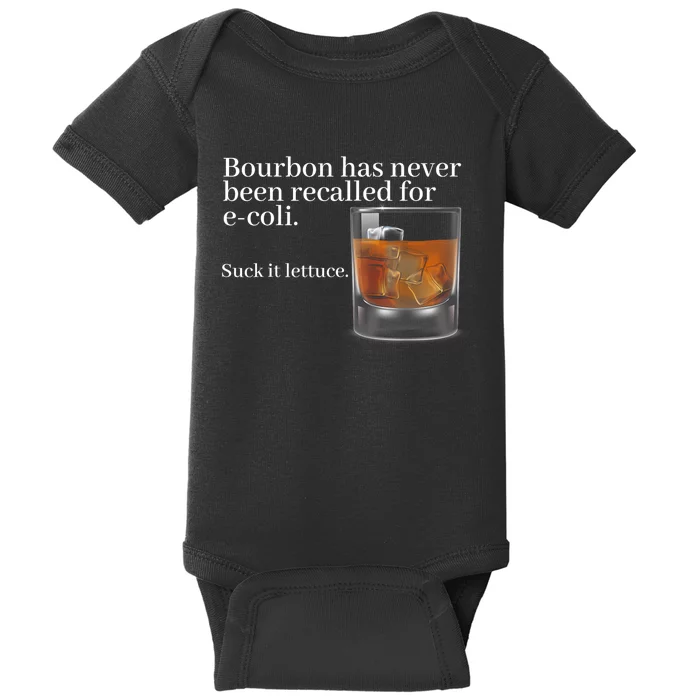 Bourbon Has Never Been Recalled For Ecoli Suck It Lettuce Baby Bodysuit