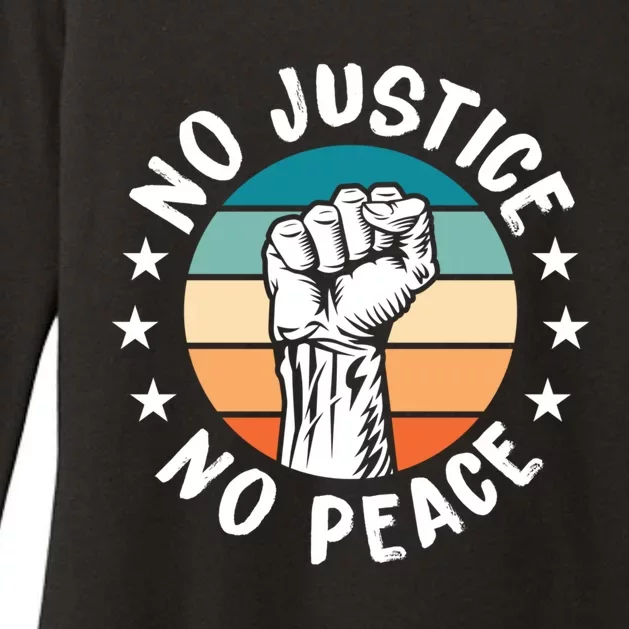 Black History No Peace No Justice African American Funny Gift Womens CVC Long Sleeve Shirt