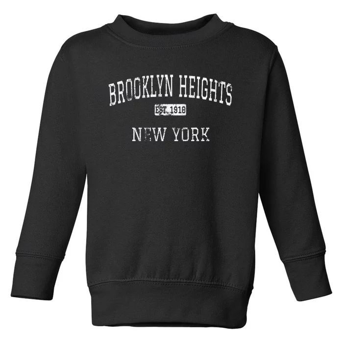 Brooklyn Heights New York Brooklyn Ny Vintage Toddler Sweatshirt