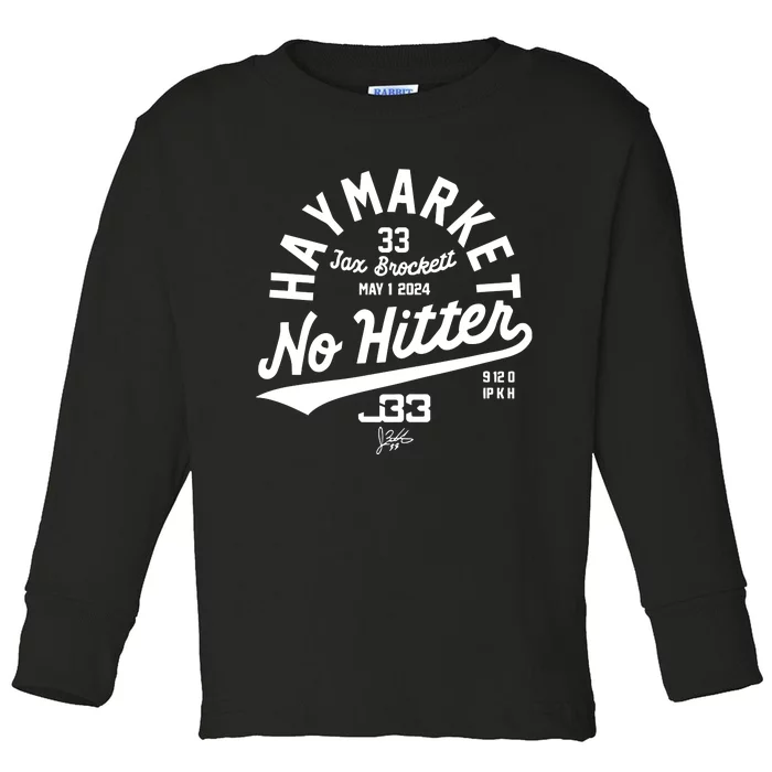 Bbbprinting Haymarket No Hitter Toddler Long Sleeve Shirt