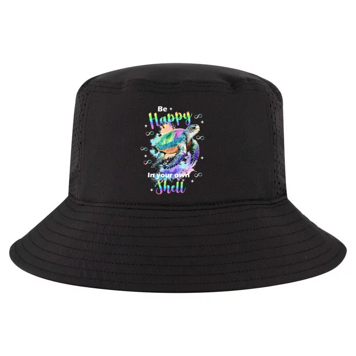 Be Happy On Your Own Colorful Turtle Self Love Cool Comfort Performance Bucket Hat