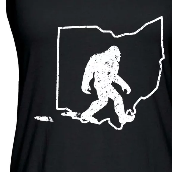 Bigfoot Hunter Ohio Retro Pride Ladies Essential Flowy Tank